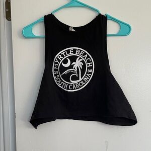 Myrtle Beach Black Crop Top